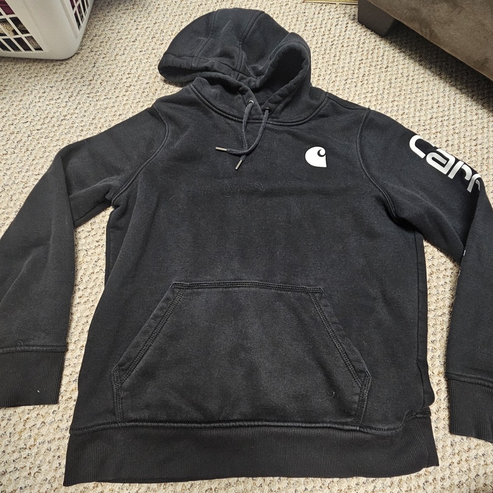 Carhartt Women's‎ Clarksburg Graphic Sleeve Hoodie Size M Black |TS0288-W|